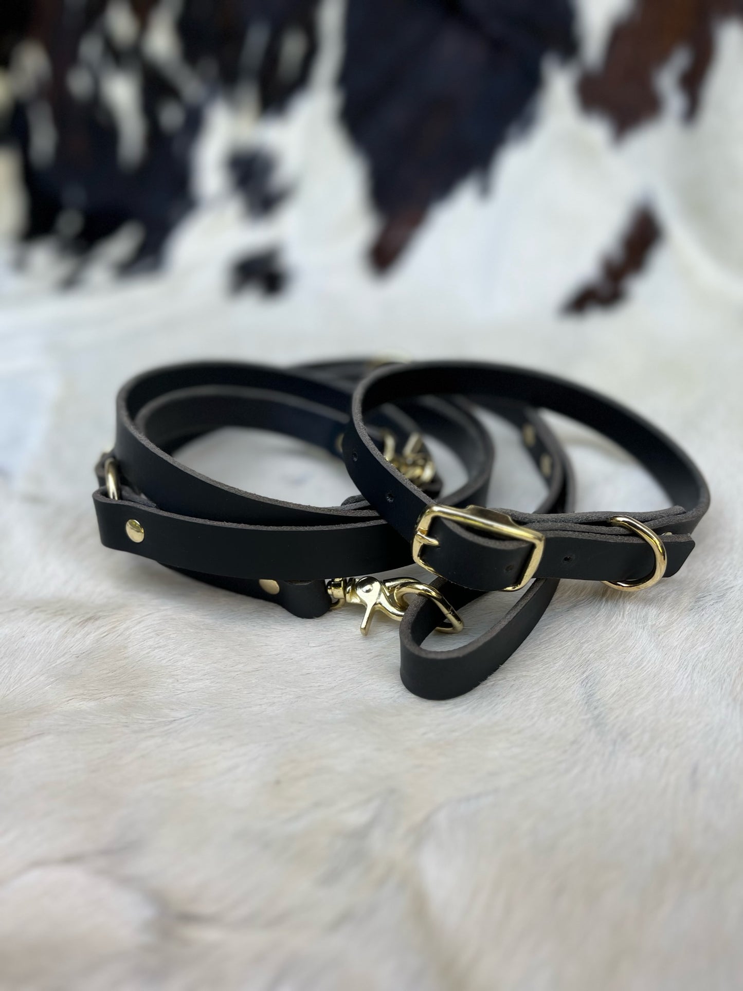 Buffalo Leather Dog Leash