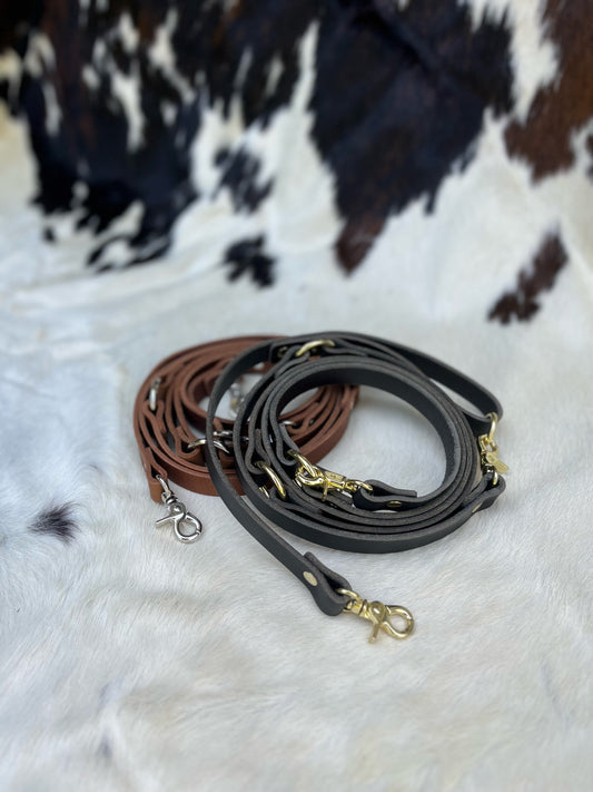 Buffalo Leather Dog Leash